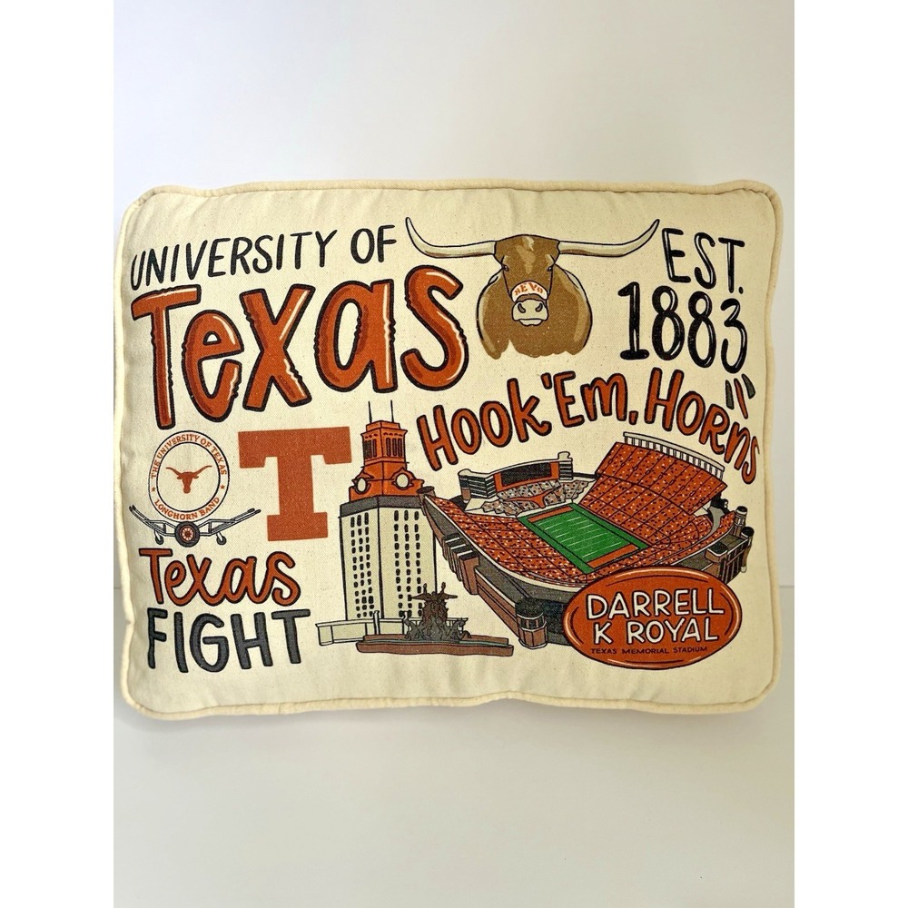 Viral Tiktok University of Texas Kaylin Dunks Pillow Glory Haus dorm decor 14x20